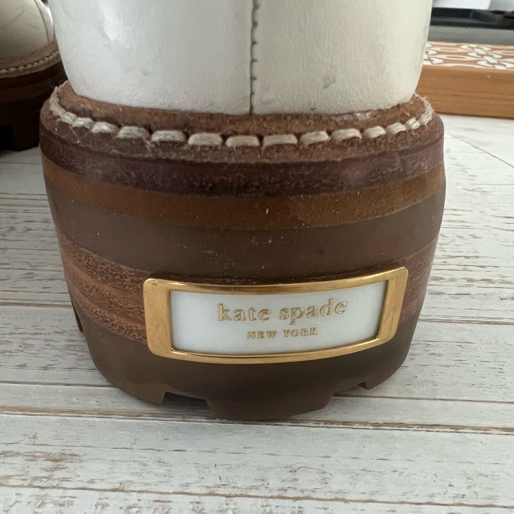 Kate Spade Merritt Lug Cream booties Size 36 - Picture 12 of 12